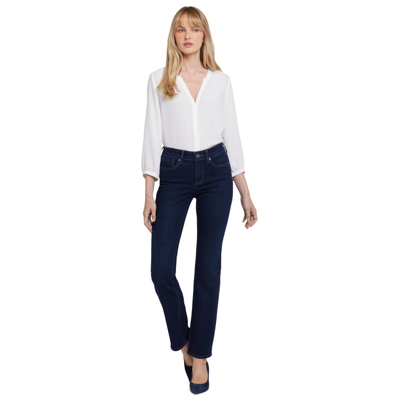 NYDJ Women's Marilyn Straight Denim Jeans, Burbank Wash, 10 - Image 1